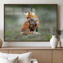 Heartwarming Fox and Baby Cub Wall Art | Ready to Hang