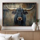 Texas Western Wall Art Canvas Print - Abstract Cow Longhorn by MyGreatCanvas | Canvas Wall Art Prints | Photo Prints & Wall Decor