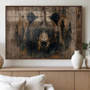 Rustic Grizzly 399 Wall Art | Triptych Canvas Print | Rustic