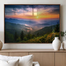 Majestic Mountain Sunrise Print | Landscape Wall Art |