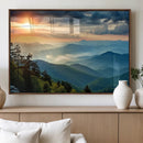 Sunrise Over Mountain Range Wall Art Canvas Print, Farmhouse