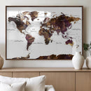 World Map Canvas Print – Detailed Map of the World Wall Art by MyGreatCanvas | Canvas Wall Art Prints | Photo Prints & Wall Decor