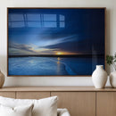 Blue Sunset Ocean Canvas Wall Art Print – Serene Coastal by MyGreatCanvas | Canvas Wall Art Prints | Photo Prints & Wall Decor