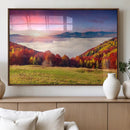 Autumn Mountain Foggy Landscape Wall Art Canvas Print | by MyGreatCanvas | Canvas Wall Art Prints | Photo Prints & Wall Decor