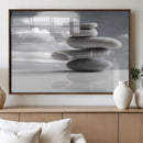 Still Life Black and White Zen Stones Wall Art Canvas,