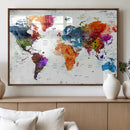 World Map Canvas Print – Framed Travel Map Wall Art for by MyGreatCanvas | Canvas Wall Art Prints | Photo Prints & Wall Decor