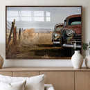 Old Rustic Classic Car Wall Art Canvas Print