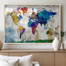 World Map Canvas Print – Framed Travel Map Wall Art for by MyGreatCanvas | Canvas Wall Art Prints | Photo Prints & Wall Decor