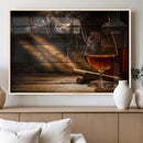 Whiskey and Cigar Wall Art Canvas Print by MyGreatCanvas | Canvas Wall Art Prints | Photo Prints & Wall Decor