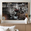 Red Wine and Glass Canvas Print by MyGreatCanvas | Canvas Wall Art Prints | Photo Prints & Wall Decor