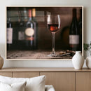 Red Wine and Bottle Canvas Print by MyGreatCanvas | Canvas Wall Art Prints | Photo Prints & Wall Decor