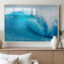 Big Ocean Surfing Wave Wall Art Canvas Print