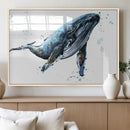 Watercolor Whale Wall Art Canvas Print by MyGreatCanvas | Canvas Wall Art Prints | Photo Prints & Wall Decor