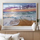 Coastal Sunset Art Beach Canvas Wall Art Print | Ocean Waves by MyGreatCanvas | Canvas Wall Art Prints | Photo Prints & Wall Decor