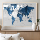 World Map Canvas Print – Framed Detailed Map of the World by MyGreatCanvas | Canvas Wall Art Prints | Photo Prints & Wall Decor