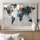 World Map Canvas Print – Framed Travel Map Wall Art for by MyGreatCanvas | Canvas Wall Art Prints | Photo Prints & Wall Decor
