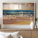 Serene Beach Path Canvas Art, Giclee Canvas Print with