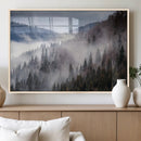 Beautiful Rising Fog in Winter Mountain Landscape- Framed by MyGreatCanvas | Canvas Wall Art Prints | Photo Prints & Wall Decor