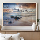 Serene Weather On The Beach Wall Art Canvas Print