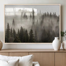 Foggy Mountain Wall Art | 3-Panel Foggy Forest and Mountain