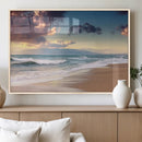 Cloudy Weather Beach Sunset Canvas Print | Sunrise Wall Art