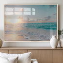 Tranquil Ocean Beach Sunset Canvas Wall Art | 3-Panel by MyGreatCanvas | Canvas Wall Art Prints | Photo Prints & Wall Decor