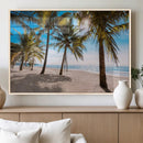 Palm Beach Tropical Island Wall Art Canvas Print