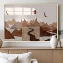 Boho Wall Art Canvas Print Set Mid-Century Prints Bohemian
