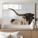 Texas Longhorn Wall Art Canvas Print | 3-Panel Large