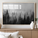 Fogy Forest Canvas Wall Art Print - Mountain Wall Art with