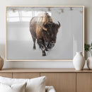 Bison Winter Wall Art Canvas Print For Farmhouse Decor