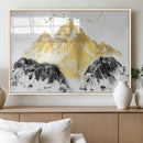 Golden Mountain Triptych Wall Art Canvas Print, Modern