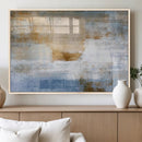 Blue Multi Panel Abstract Wall Art Canvas, Abstract Blue and