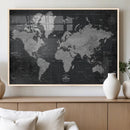 World Map Canvas Print – Detailed Map of the World Wall Art