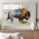 Abstract Buffalo Wall Art, Western Watercolor Bison Canvas by MyGreatCanvas | Canvas Wall Art Prints | Photo Prints & Wall Decor
