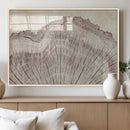 Tree Ring Wall Art Triptych, Rustic Wood Ring Canvas Print,