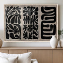 Canvas Print Wall Art Abstract Art Boho, Framed Boho Art