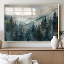 Serenity Forest Wall Art Canvas | Foggy Mountain Landscape