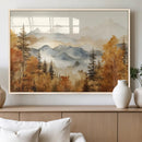 Golden Autumn Forest Wall Art Canvas | Mountain Landscape