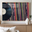 Vinyl Record and Album Collection Canvas Wall Art - Retro