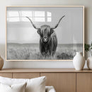 Highland Cow Canvas Wall Art – Majestic Beauty in Black and by MyGreatCanvas | Canvas Wall Art Prints | Photo Prints & Wall Decor