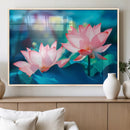 Pink Lotus Flower Canvas Wall Art | Vibrant Floral Wall by MyGreatCanvas | Canvas Wall Art Prints | Photo Prints & Wall Decor