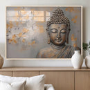 Abstract Buddha Statue Wall Art Canvas Print - Modern
