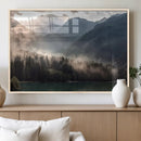 Foggy Mountain Canvas Print Forest Wall Art