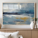 Abstract Ocean Canvas Wall Art - Coastal Blue and Gold by MyGreatCanvas | Canvas Wall Art Prints | Photo Prints & Wall Decor