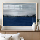Navy Blue Abstract Wall Art Canvas Print