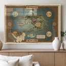 Avatar Wall Art: The Last Airbender Vintage Map - Wall Art