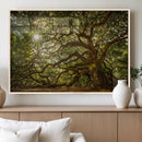 Ancient Angel Oak Tree Art Sunburst Canvas Print-