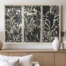 Modern Botanical Wall Art - Floral Black and White Canvas