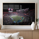 Ben Hill Griffin Stadium Night Game Triple Canvas Wall Art -